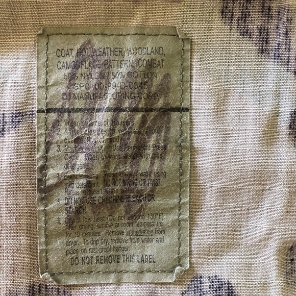 Authentic Military Hot Weather Woodland Camouflage Combat Coat Shirt Jacket - Picture 5 of 6